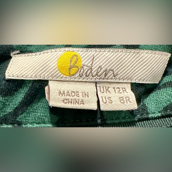 Boden 1/2 sleeve Alexis Jersey Dress in Green Enchanted Vine ZP1 - Picture 10 of 11